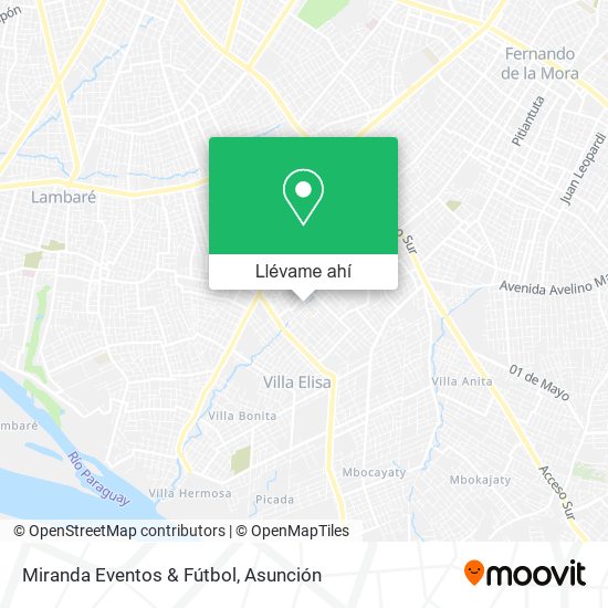 Mapa de Miranda Eventos & Fútbol