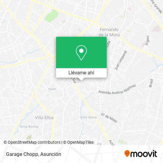 Mapa de Garage Chopp