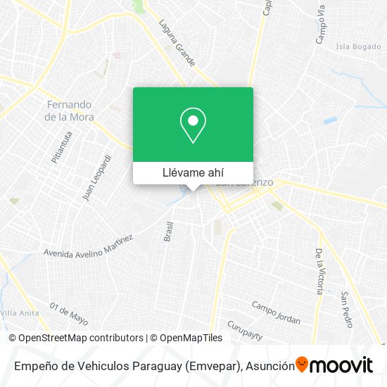 Mapa de Empeño de Vehiculos Paraguay (Emvepar)