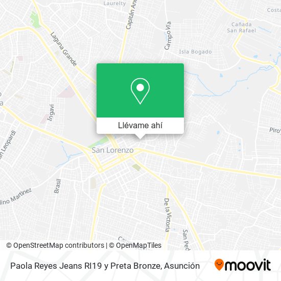 Mapa de Paola Reyes Jeans RI19 y Preta Bronze