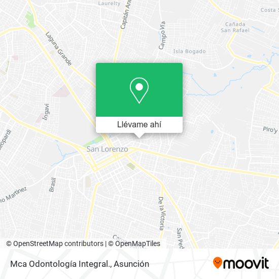 Mapa de Mca Odontología Integral.