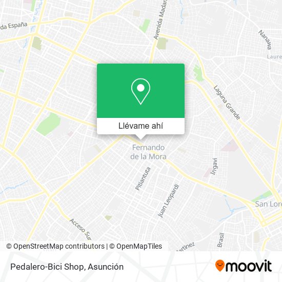 Mapa de Pedalero-Bici Shop
