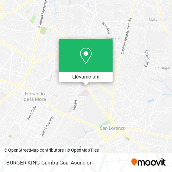 Mapa de BURGER KING Camba Cua