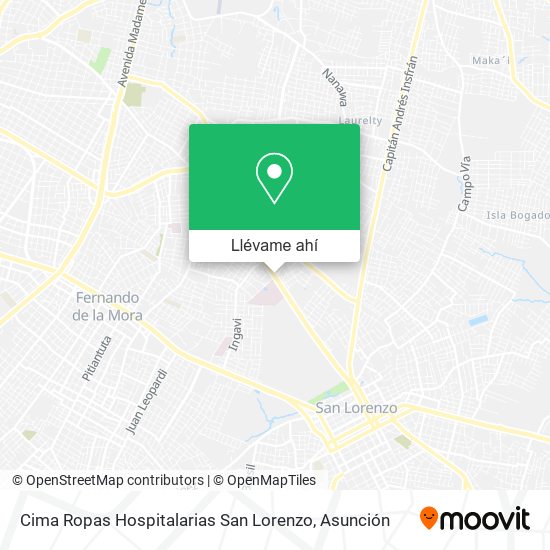 Mapa de Cima Ropas Hospitalarias San Lorenzo