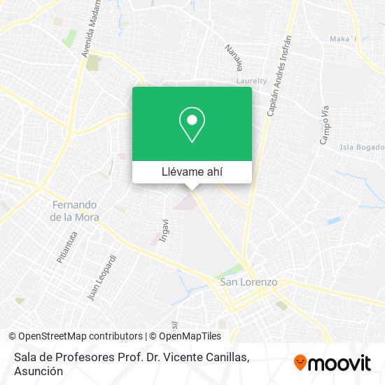 Mapa de Sala de Profesores Prof. Dr. Vicente Canillas