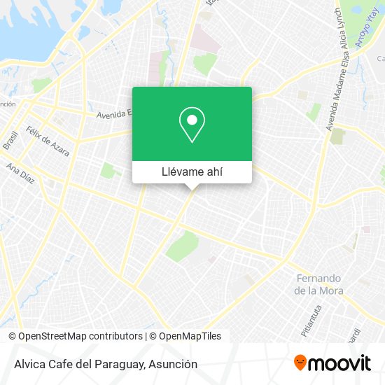 Mapa de Alvica Cafe del Paraguay
