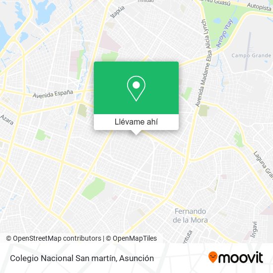 Mapa de Colegio Nacional San martín