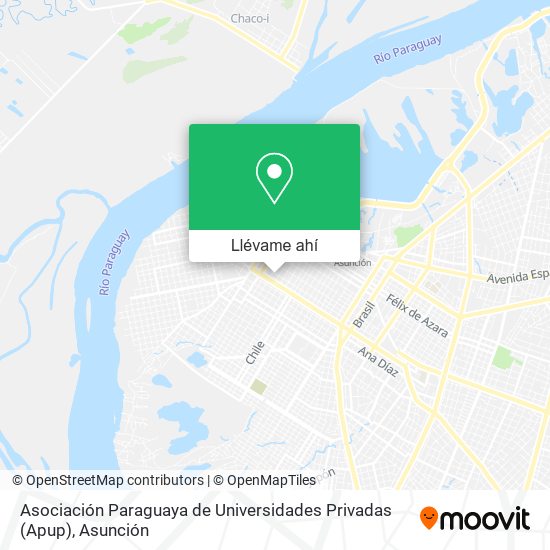 Mapa de Asociación Paraguaya de Universidades Privadas (Apup)