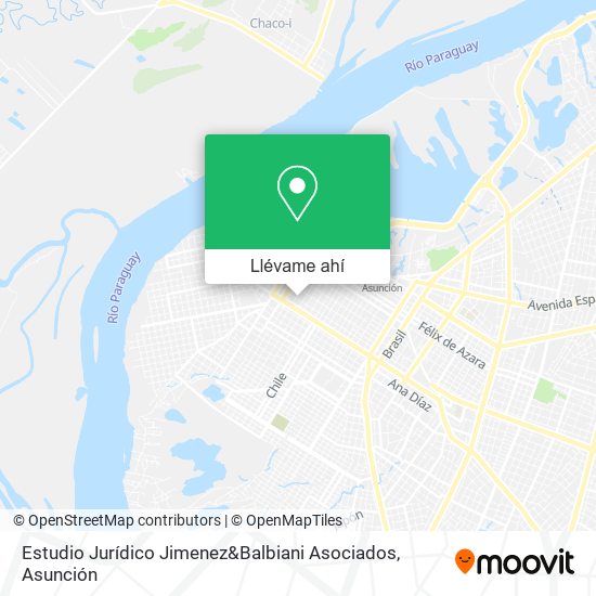 Mapa de Estudio Jurídico Jimenez&Balbiani Asociados