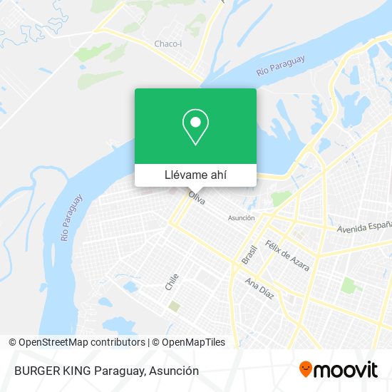 Mapa de BURGER KING Paraguay
