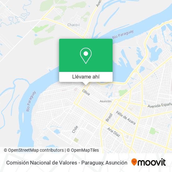 Mapa de Comisión Nacional de Valores - Paraguay