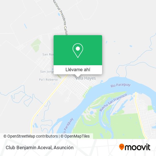 Mapa de Club Benjamín Aceval