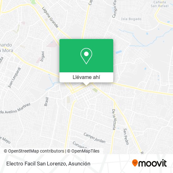 Mapa de Electro Facil San Lorenzo