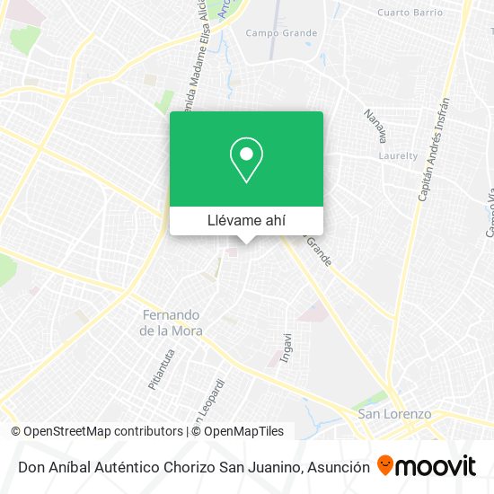 Mapa de Don Aníbal Auténtico Chorizo San Juanino