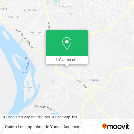 Mapa de Quinta Los Lapachos de Ypane