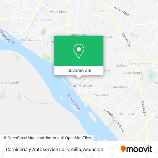 Mapa de Carnicería y Autoservice La Familia