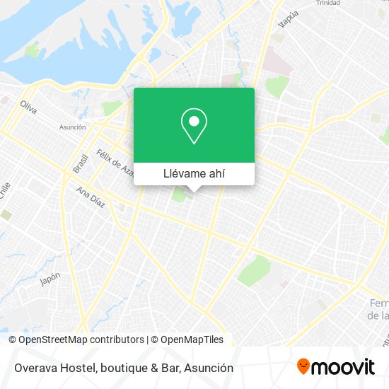 Mapa de Overava Hostel, boutique & Bar