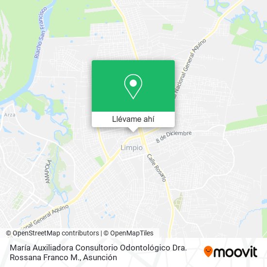 Mapa de María Auxiliadora Consultorio Odontológico Dra. Rossana Franco M.