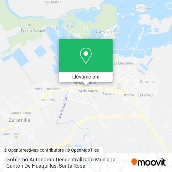 Mapa de Gobierno Autonomo Descentralizado Municpal Cantón De Huaquillas