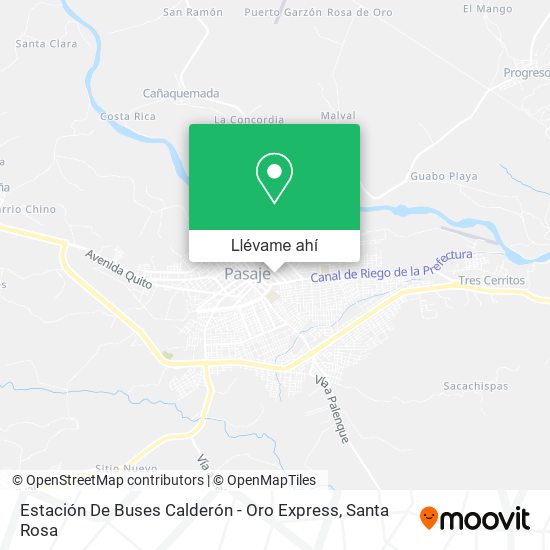 Mapa de Estación De Buses Calderón - Oro Express