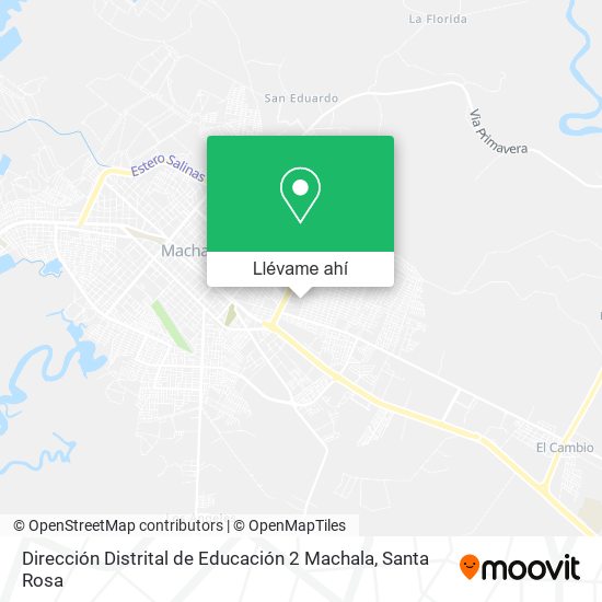 Mapa de Dirección Distrital de Educación 2 Machala