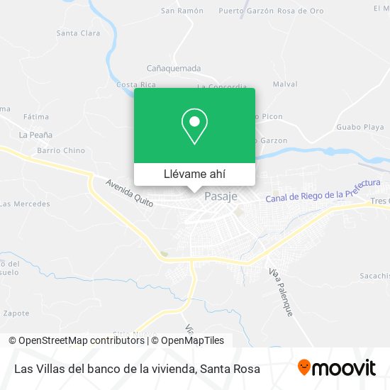 Mapa de Las Villas del banco de la vivienda