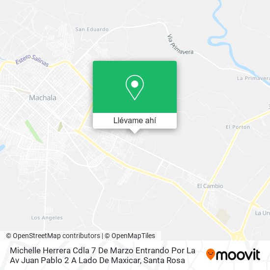 Mapa de Michelle Herrera Cdla 7 De Marzo Entrando Por La Av Juan Pablo 2 A Lado De Maxicar
