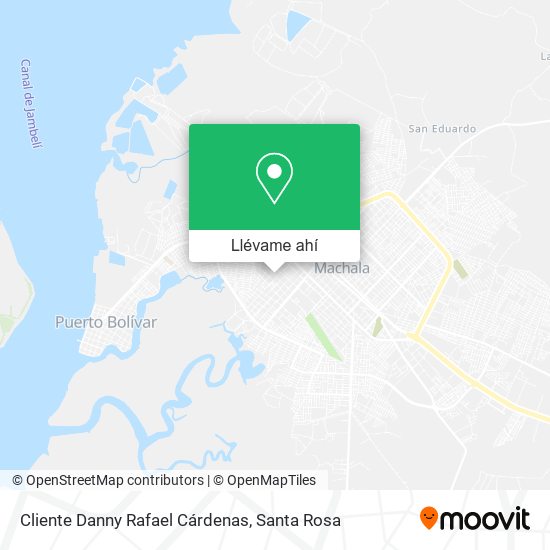 Mapa de Cliente Danny Rafael Cárdenas