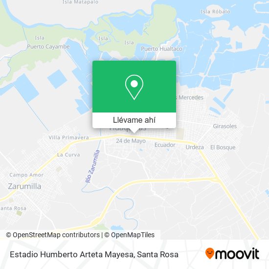 Mapa de Estadio Humberto Arteta Mayesa