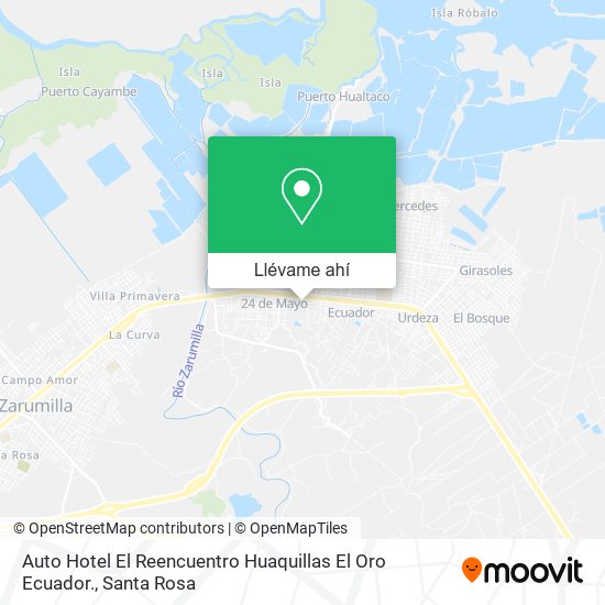 Mapa de Auto Hotel El Reencuentro Huaquillas El Oro Ecuador.