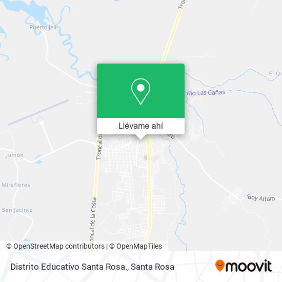 Mapa de Distrito Educativo Santa Rosa.