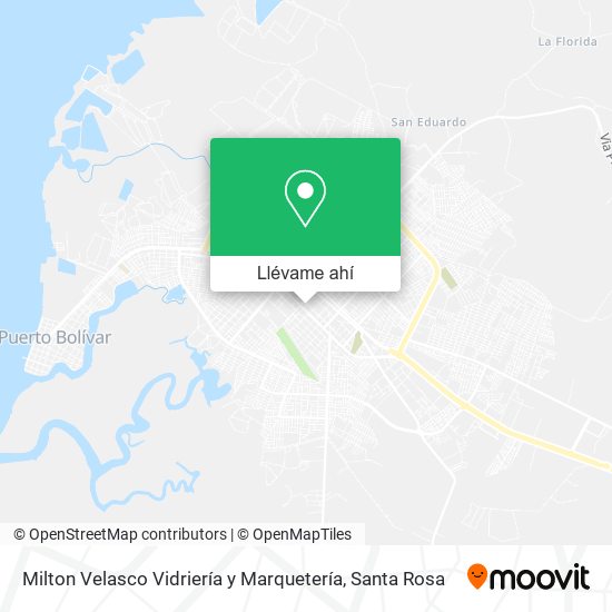 Mapa de Milton Velasco Vidriería y Marquetería