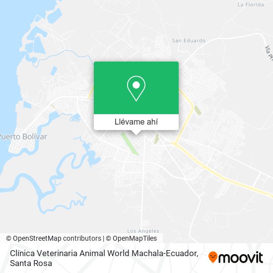 Mapa de Clínica Veterinaria Animal World Machala-Ecuador