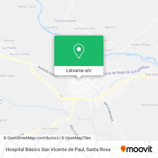 Mapa de Hospital Básico San Vicente de Paul