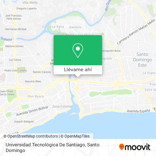 Mapa de Universidad Tecnológica De Santiago