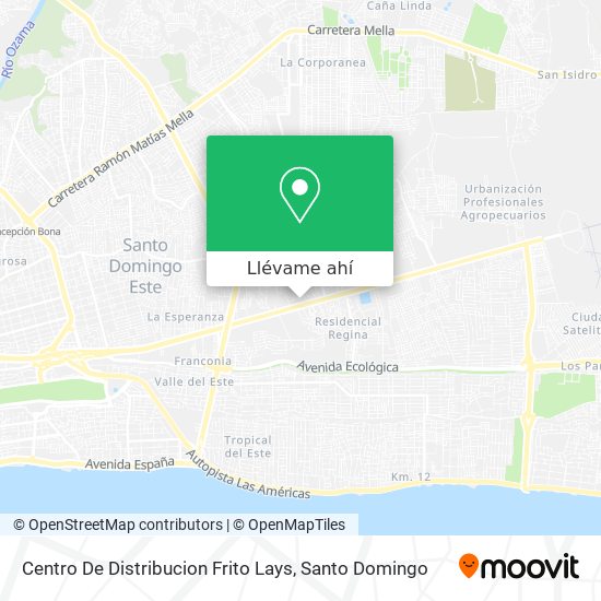 Mapa de Centro De Distribucion Frito Lays