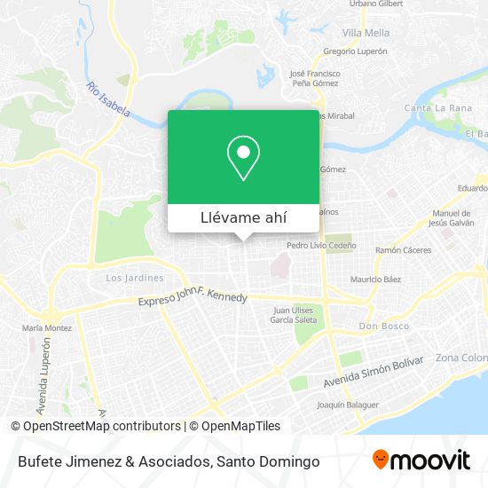 Mapa de Bufete Jimenez & Asociados
