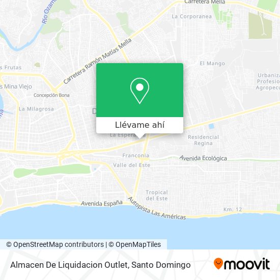 Cómo llegar a Almacen De Liquidacion Outlet en Santo Domingo en