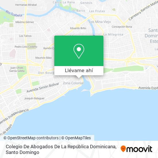 Mapa de Colegio De Abogados De La República Dominicana