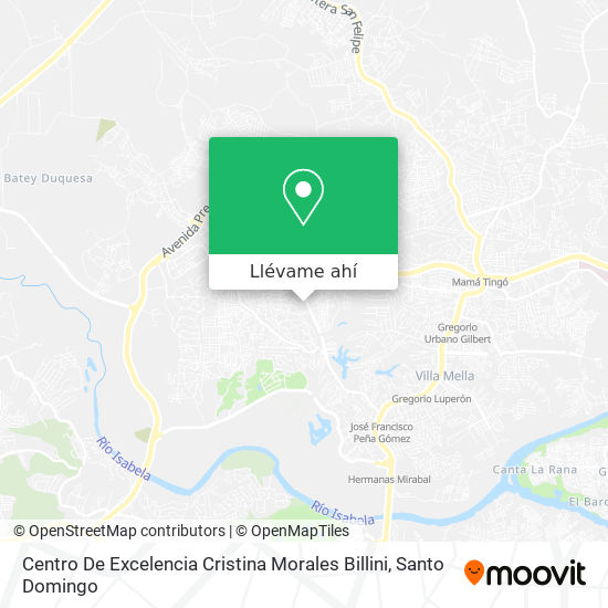 Mapa de Centro De Excelencia Cristina Morales Billini