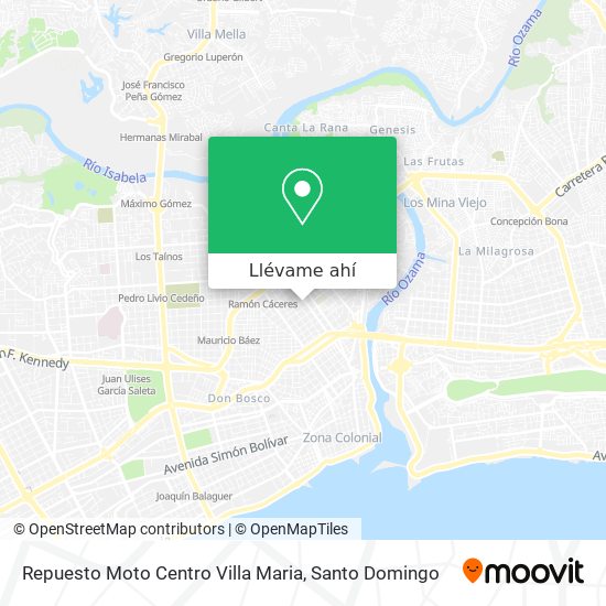 Mapa de Repuesto Moto Centro Villa Maria