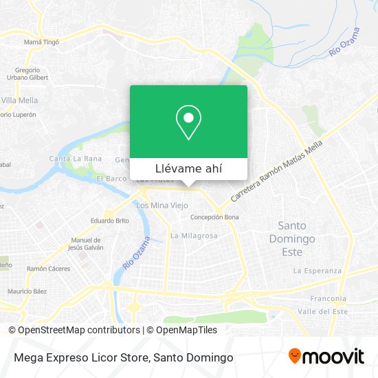 Mapa de Mega Expreso Licor Store