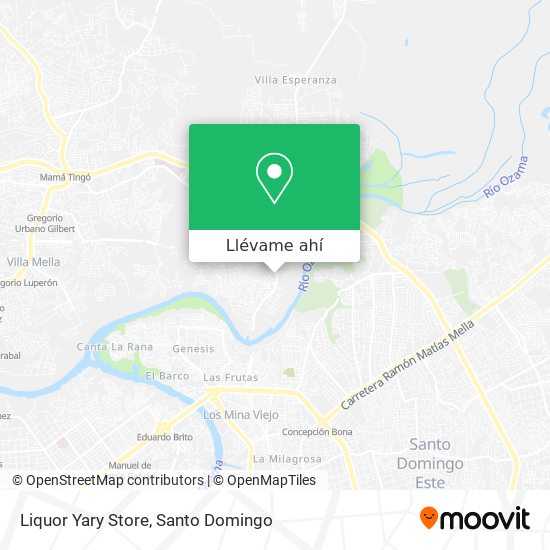Mapa de Liquor Yary Store