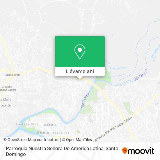 Mapa de Parroquia Nuestra Señora De America Latina
