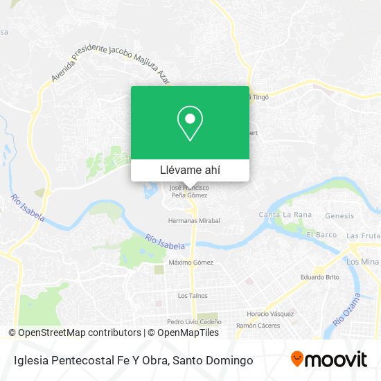 Mapa de Iglesia Pentecostal Fe Y Obra