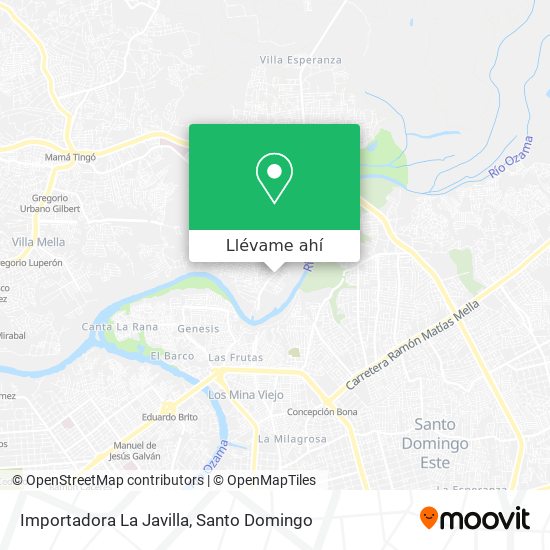 Mapa de Importadora La Javilla