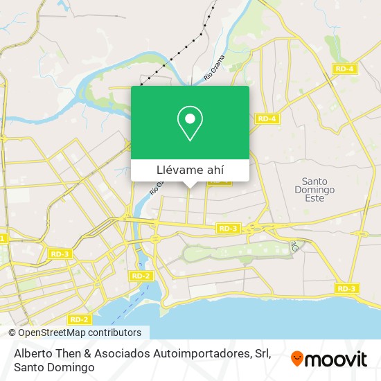 Mapa de Alberto Then & Asociados Autoimportadores, Srl