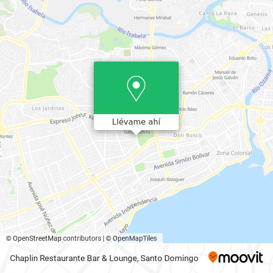 Mapa de Chaplin Restaurante Bar & Lounge