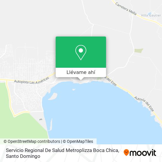 Mapa de Servicio Regional De Salud Metroplizza Boca Chica