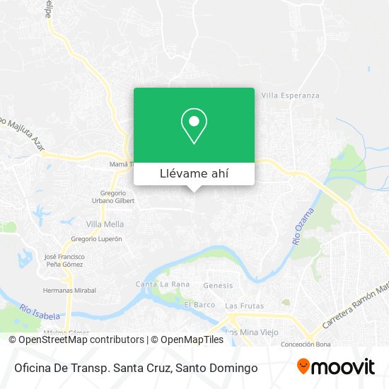 Mapa de Oficina De Transp. Santa Cruz